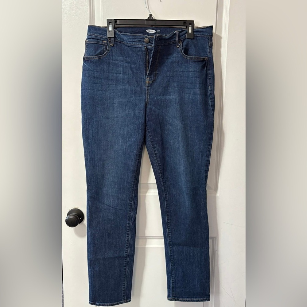 Old Navy Dark Blue Women's Straight Leg Jeans